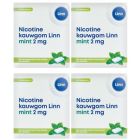 Linn Nicotine Kauwgom 2mg Mint 4-pak  (4x 204 stuks in blisterverpakking)