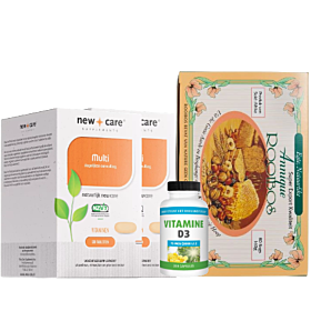 New Care Multi 120 tabletten  Duo-Pak & Gratis Gezonderwinkelen Vitamine D3 75mcg 200 capsules & Gratis Annique Rooibosthee 80 zakjes