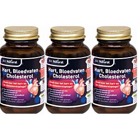 All Natural Hart Bloedvaten Cholesterol trio-pak  3x 90 capsules