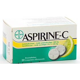 Tp Bayer Aspirine C Bruis (Asprine 400mg/Vitamine C 240mg)  20 bruistabletten