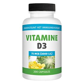 Gezonderwinkelen Premium Vitamine D3 75mcg  200 capsules