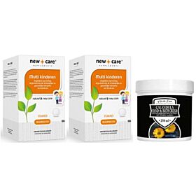 New Care Multi Kinderen (kindermulti) duo-pak 2x 120 kauwtabletten + gratis Health Food Hand- & Bodycreme 250ml