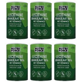 Nutriforce Lecithine Granulaat 98% met Vitamine E (Naproz) zes-pak  6x 400 gram