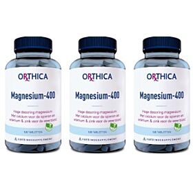 Orthica Magnesium-400 Trio-pak  3x 120 tabletten (=360 tabletten)