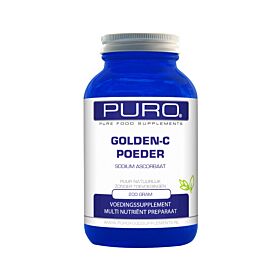 Puro Golden C 200 gram poeder (goed opneembaar, maagvriendelijke vitamine C)