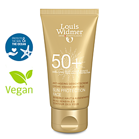 Louis Widmer Sun Protection Face (Gezichtscreme) Beschermingsfactor 50 Ongeparfumeerd  50ml