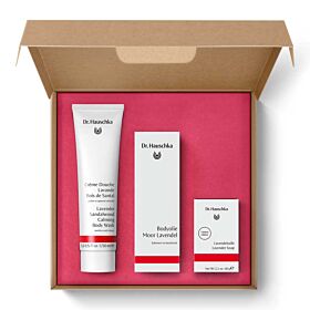 Dr. Hauschka AKTIESET Bodyolie Moor Lavendel 75ml met Douchecreme Lavender Sandalwood 150ml + Lavenderzeep 60gr.  OP=OP!