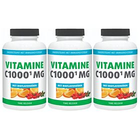 Gezonderwinkelen Premium Vitamine C 1000mg trio-pak voordeel-pak  3x 250 tabletten ) 750 tabletten