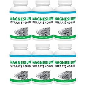Gezonderwinkelen Premium Magnesium Citraat 400mg zes-pak  6x180 tabletten