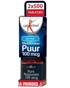 Melatonine duo 0.1 mg 2 x 500 tabletten