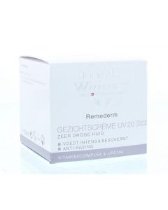 Louis Widmer Remederm gezichtscreme UV20 parfumvrij 50ml