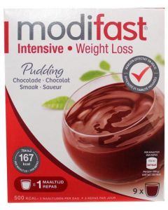 Modifast Intensive pudding chocolade 9 stuks 423g