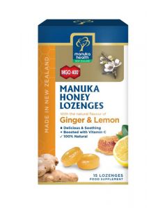 Manuka honing MGO400+ gember & citroen zuigtablet