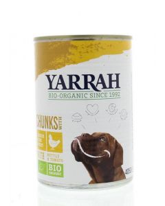 Yarrah Hond brokjes kip in saus 405g