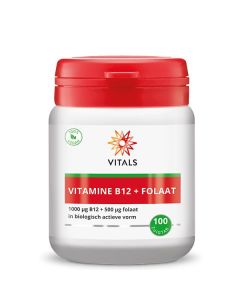 Vitals Vitamine B12 1000 mcg folaat 500 mcg 100zt