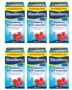 Pharmafood BlaseBerry (voorheen Blasecare) Cranberry & D-Mannose Zes-pak  6x 100 capsules