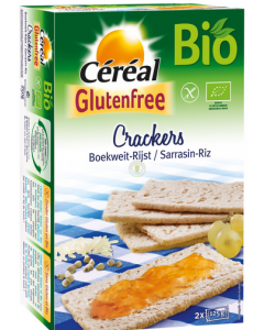 Cereal biologische glutenvrije Crackers Boekweit Rijst  250 gram
