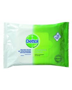 Dettol Anti-bacteriële Desinfecterende Reinigingsdoekjes 15 stuks