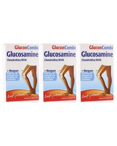 Leefvitaal Glucon Combi Glucosamine Chondroitine MSM & Mangaan (sterk) drie-pak 3x 60 tabletten