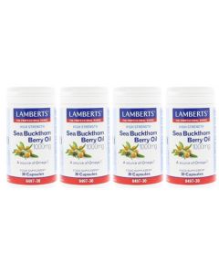 Lamberts Duindoorn olie 1000 mg vier-pak 4x 30 capsules (Sea Buckthorn Berry Oil)