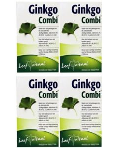 Leefvitaal Ginkgo Combi vier-pak 4x 60 tabletten