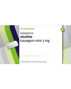 Leidapharm nicotine kauwgom mint 2 mg 36 kauwgom