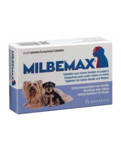 Milbemax Ontwormingstabletten voor kleine honden & puppy's 2 x 2 tabletten
