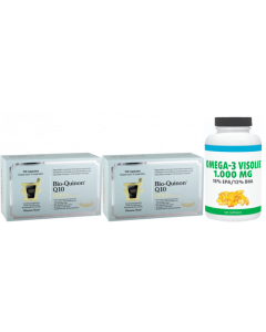 Pharma Nord Bio quinon Q10 gold 100 mg duo-pak 2x 150 capsules & gratis Gezonderwinkelen Visolie 1.000mg 120 capsules