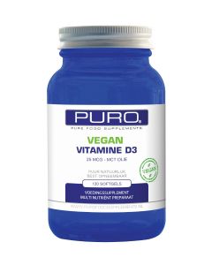 Puro Vitamine D3 25mcg & MCT Olie Vegan 120 capsules