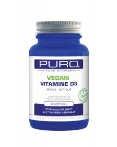 Puro Vitamine D3 25mcg & MCT Olie Vegan 60 capsules
