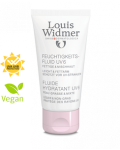 Louis Widmer Fluide hydratant UV6 parfumvrij (dagcreme, normaal tot gemengde huid) 50ml