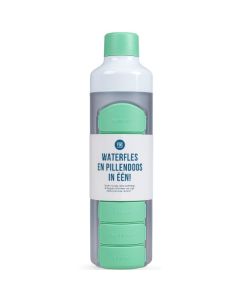 YOS Bottle Waterfles & Pillendoos inéén 375ml Mint Green - Mint Groen