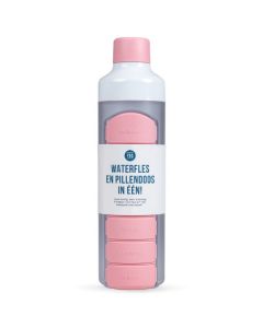 YOS Bottle Waterfles & Pillendoos inéén 375ml Light Pink - Licht Rose