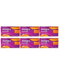 Allegra Fexotabs 20 tabletten (120mg fexofenadine hydrochloride) bij hooikoorts  6-pak (6x 20 tabletten)