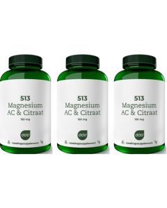 AOV 513 Magnesium AC & Citraat Trio-pak  3x 180 tabletten (= 540 tabletten)