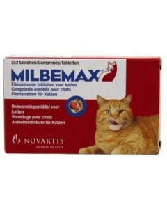 Milbemax Ontwormingstabletten voor katten vanaf 2 kg 2 x 2 tabletten