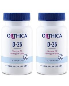 Orthica Vitamine D-25 duo-pak  2x 120 tabletten (= 240 tabletten)
