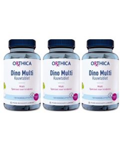 Orthica Dino Kinder Multivitamine Kauwtabletten Trio-pak  3x 120 tabletten ( = 360 tabletten)