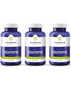 Vitakruid Homme testosteronsupport voor de man voordeelpak  3x 60 tabletten (= 180 tabletten)