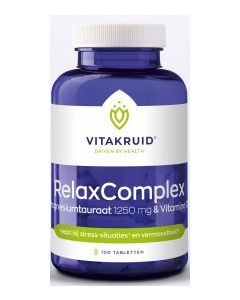 Vitakruid RelaxComplex 1250 mg magnesiumtauraat & D3  100 tabletten
