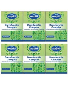 Wapiti Darmfunctie Complex (vernieuwd, zelfde samenstelling, nu in tablet-vorm) 6-pak voordeelpak  (6x 60 tabletten)