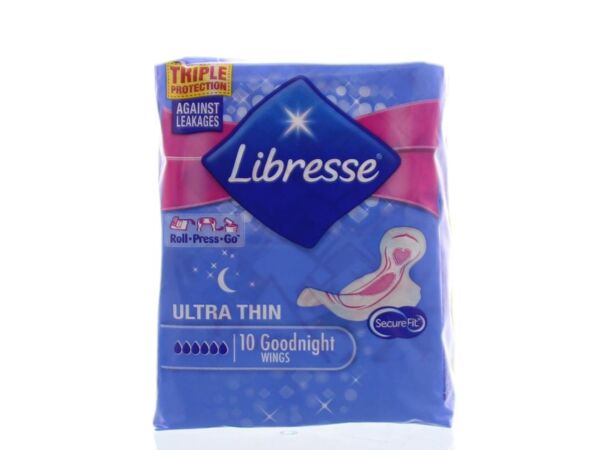 Libresse Ultra thin goodnight wings 10 stuks