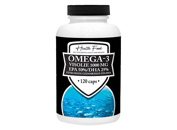 Health Food Omega 3 Visolie 1000mg EPA 50 DHA 25 120 capsules Kopen Gezonderwinkelen