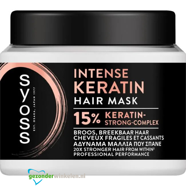 Syoss intense keratin haarmasker 400ML Kopen? | Gezonderwinkelen.nl