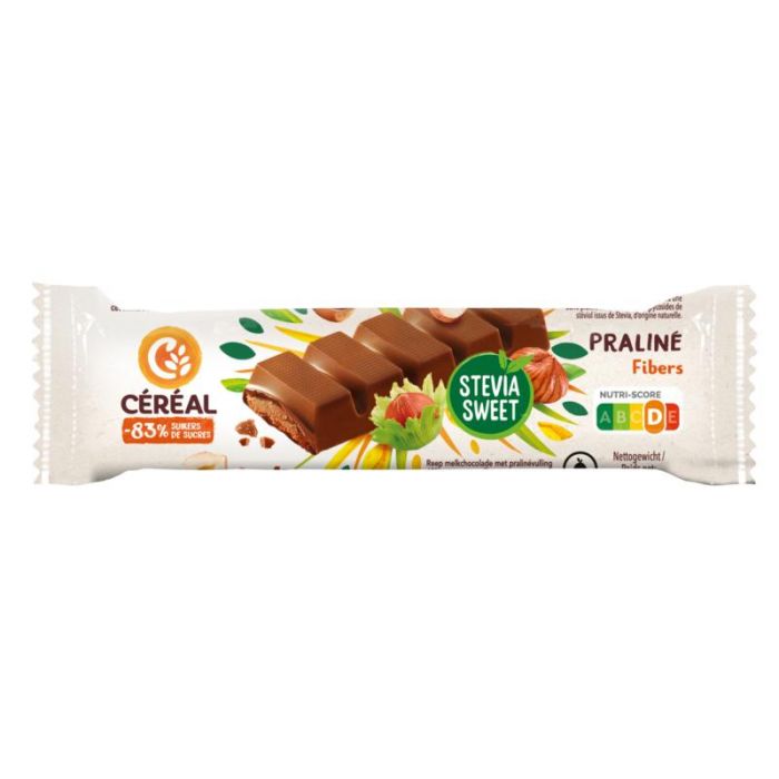 Kan niet lezen of schrijven Triviaal verdrievoudigen Cereal Chocolade reep praline stevia 42 gram Kopen? :: Gezonderwinkelen.nl