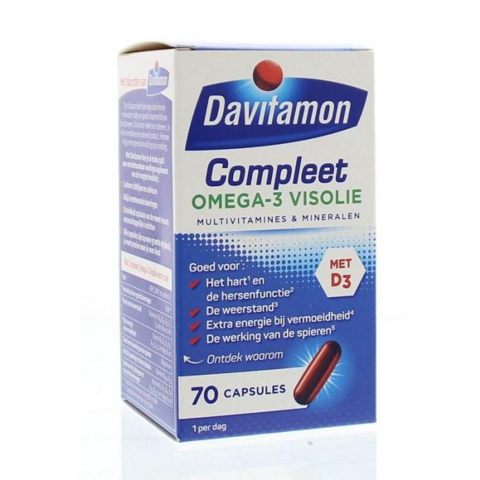 Davitamon Vitamine Compleet Omega Visolie 70 capsules :: Gezonderwinkelen.nl