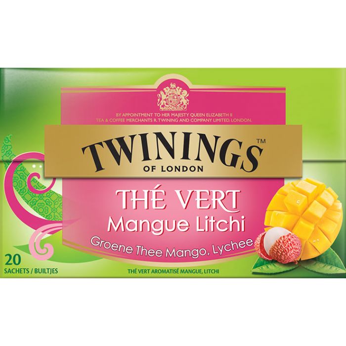 Zijdelings Perforeren Uitleg Twinings Groene thee mango lychee 20 zakjes Kopen? :: Gezonderwinkelen.nl