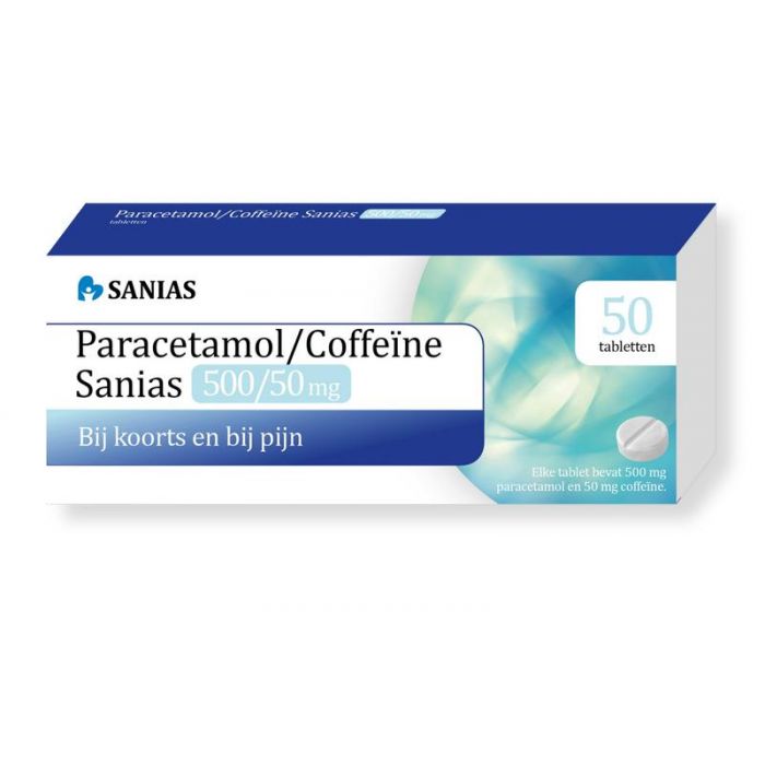 nog een keer Signaal kip Sanias Paracetamol coffeine 500/50 mg 50tb :: Gezonderwinkelen.nl