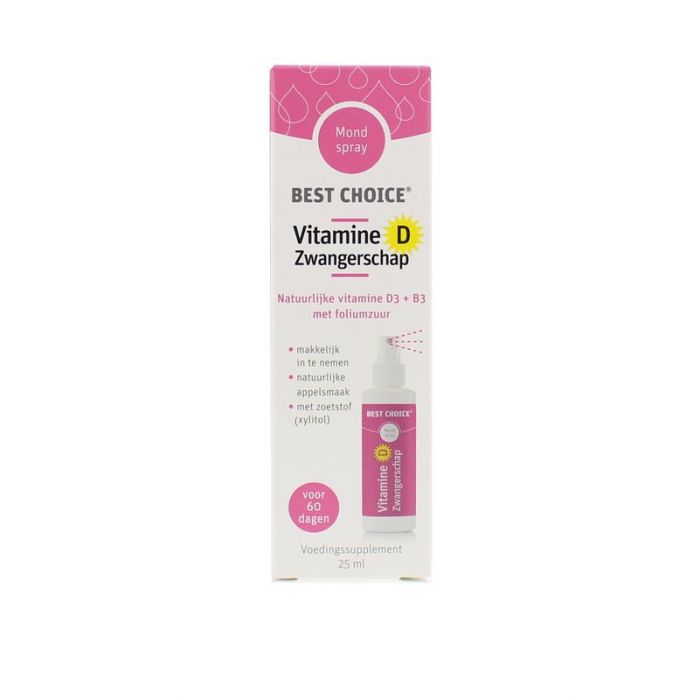 Ja Sta in plaats daarvan op Door Best Choice Vitaminespray vitamine D zwanger 25 ml :: Gezonderwinkelen.nl