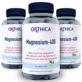 Orthica Magnesium-400 Trio-pak  3x 120 tabletten (=360 tabletten)